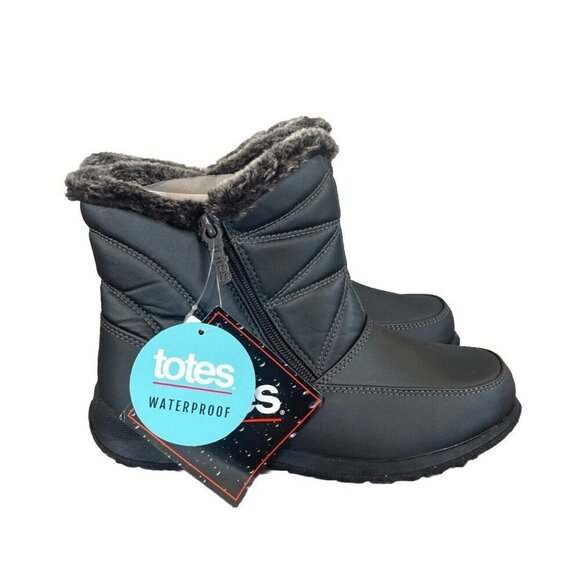TOTES Boots Women 6 Cold Weather Dual Side Zippers Dalia Winter Comfort Avai - Picture 1 of 10